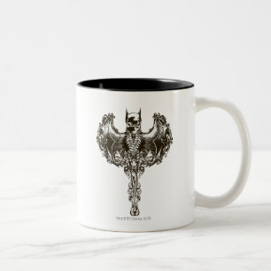 Caneca De Café Em Dois Tons Batman Cowl and Skull Crest