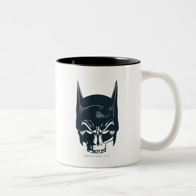 Caneca De Café Em Dois Tons Batman Cowl/Skull Icon (Direita)