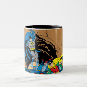 Caneca De Café Em Dois Tons Batman E Robin Em Batcaverna