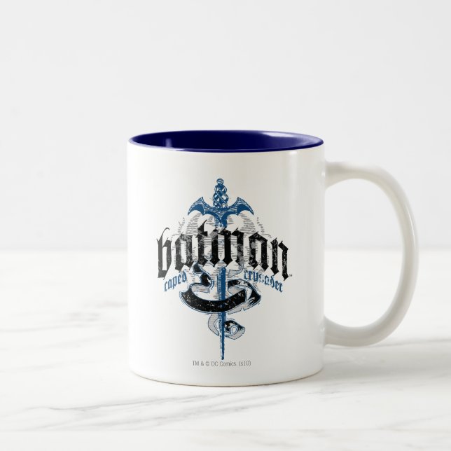 Caneca De Café Em Dois Tons Batman | Name with Sword Logo (Direita)