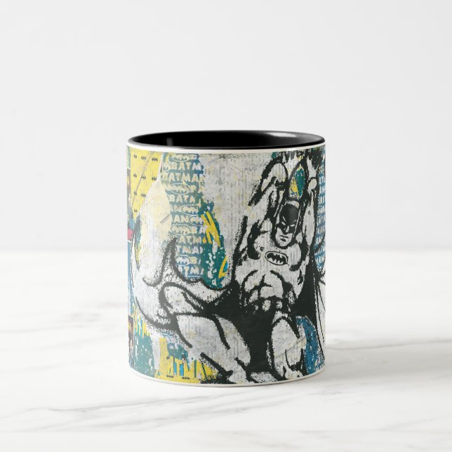 Caneca De Café Em Dois Tons Batman - Rise Up Collage 2 (Centro)