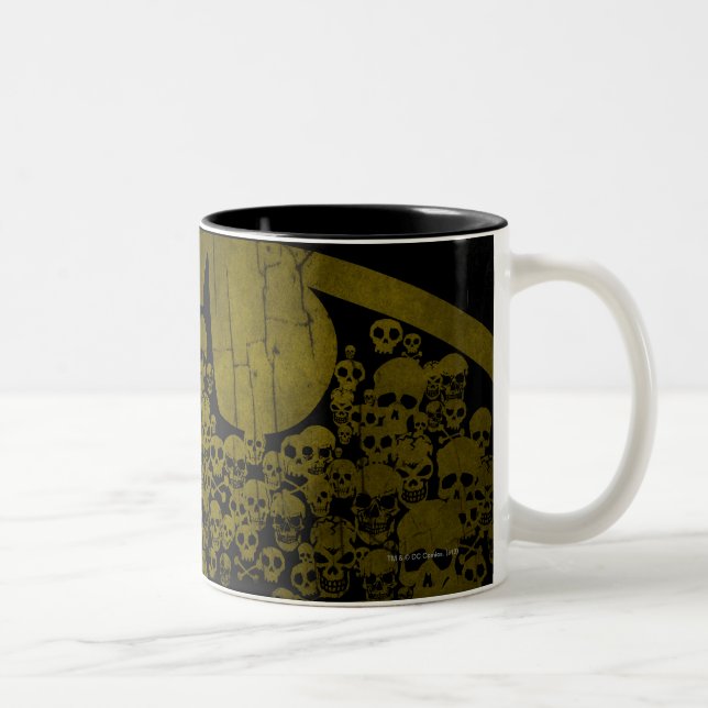 Caneca De Café Em Dois Tons Batman Symbol | Skulls in Bat Logo (Direita)