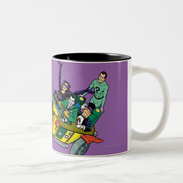 Caneca De Café Em Dois Tons Batman Villains Em Jokermobile (Direita)