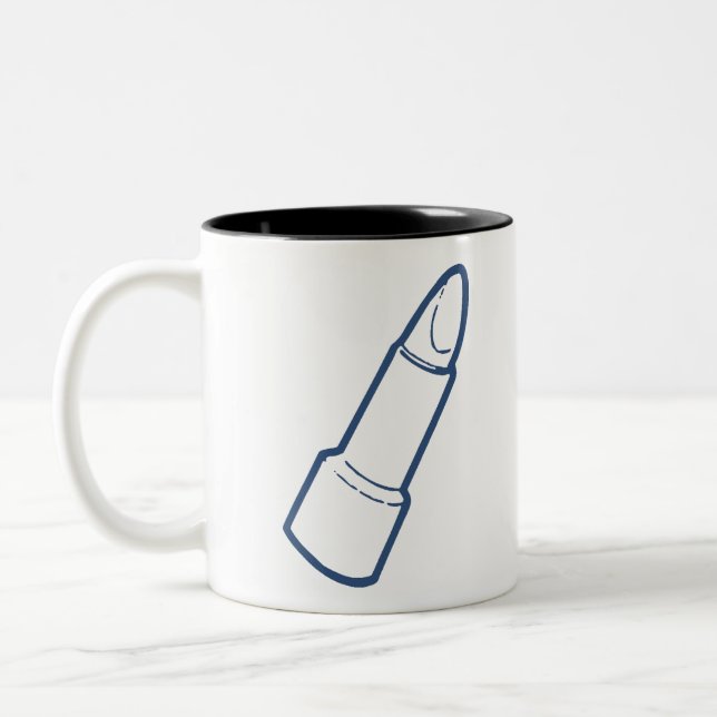 Caneca De Café Em Dois Tons Batom (Esquerda)