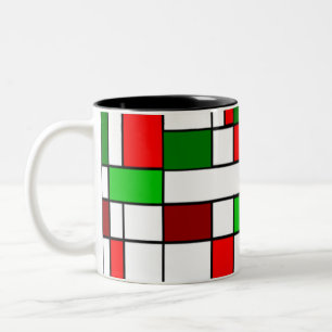 Caneca De Café Em Dois Tons Bauhaus Christmas
