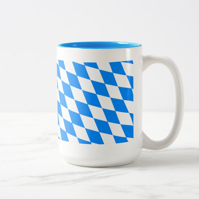 Caneca De Café Em Dois Tons Baviera losangos estandartes (Direita)