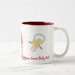 Caneca De Café Em Dois Tons Bawling Baby - New Mãe - Girl - Personalizar