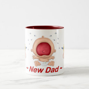 Caneca De Café Em Dois Tons Bawling Baby - Novo papai