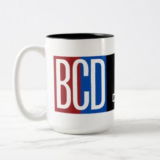 Caneca De Café Em Dois Tons BCD Logo Coffee Mug