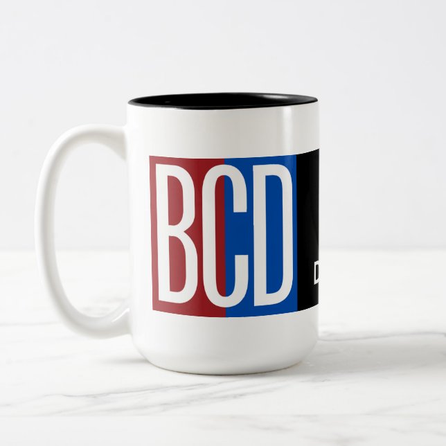 Caneca De Café Em Dois Tons BCD Logo Coffee Mug (Esquerda)