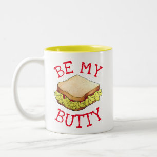Caneca De Café Em Dois Tons BE MEU BUTTY Inglês Compro Sandwich UK Foodie
