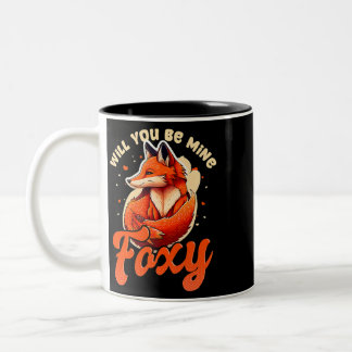 Caneca De Café Em Dois Tons Be Mine Foxy Design Fox Namorados 177