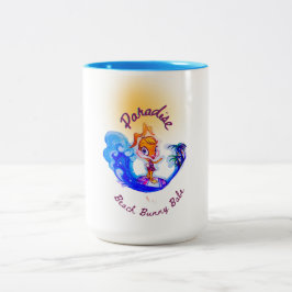 Caneca De Café Em Dois Tons "Beach Babe Surfer"