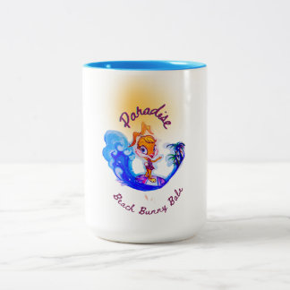 Caneca De Café Em Dois Tons "Beach Babe Surfer"
