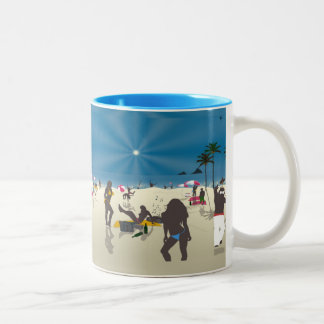 Caneca De Café Em Dois Tons Beach Mug