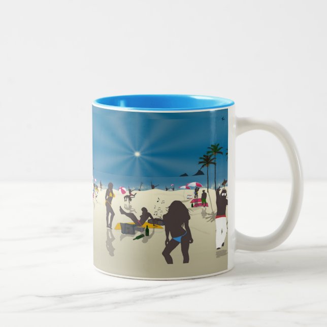 Caneca De Café Em Dois Tons Beach Mug (Direita)