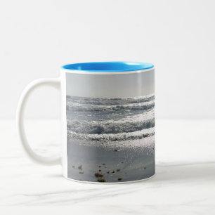 Caneca De Café Em Dois Tons Beach Sunrise