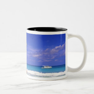 Caneca De Café Em Dois Tons Beach Umbrella, Abaco, Bahamas