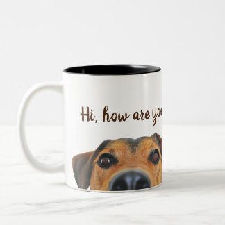 Caneca De Café Em Dois Tons Beagle Dog Como você está?Caneca