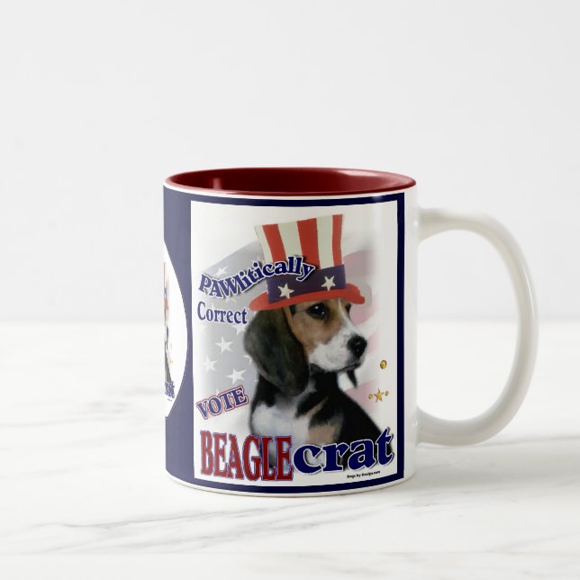 Caneca De Café Em Dois Tons Beagle Gifts (Direita)