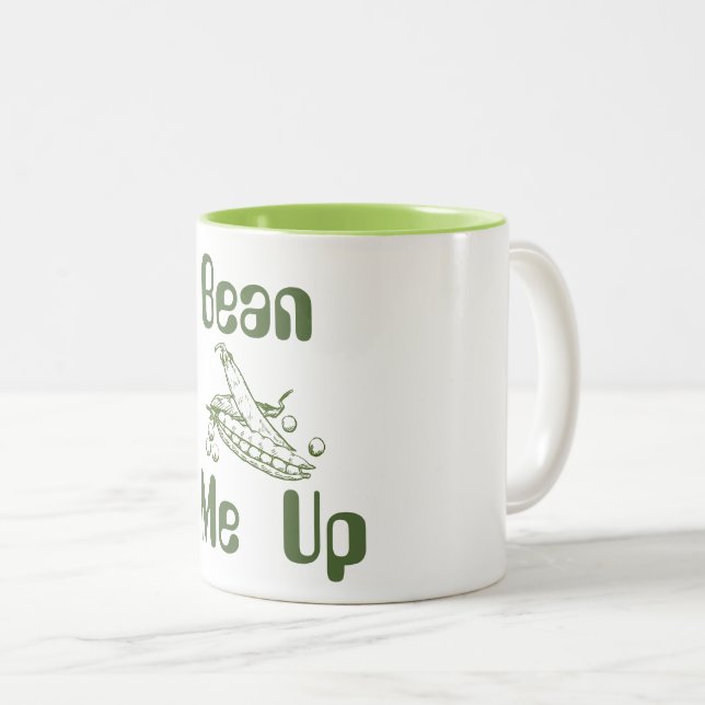 Caneca De Café Em Dois Tons Bean Me Coffee Mug (Frente Esquerda)