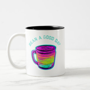 Caneca De Café Em Dois Tons Bean um bom dia para amantes de café