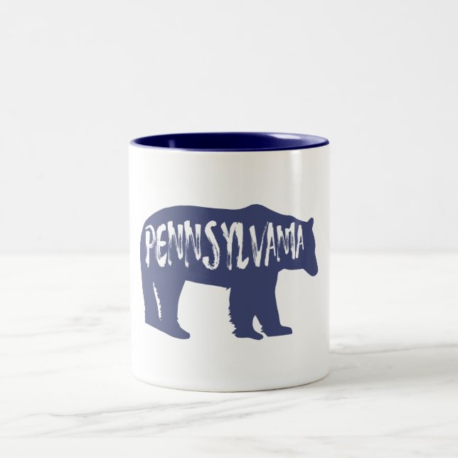 Caneca De Café Em Dois Tons Bear da Pensilvânia (Centro)