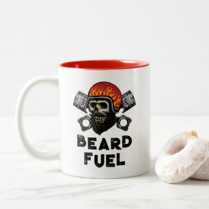 Caneca De Café Em Dois Tons BEARD FUEL Engraçado Presente de Piada masculino