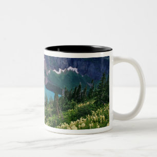 Caneca De Café Em Dois Tons Beargrass acima do Lago Grinnell no Many