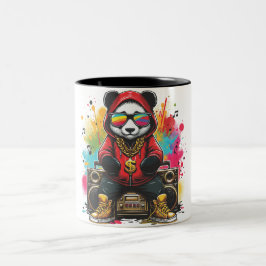 Caneca De Café Em Dois Tons Beatbox Panda: Crescendo em Estilo