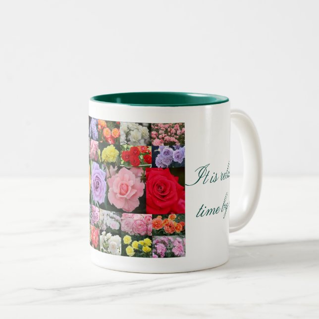 Caneca De Café Em Dois Tons Beautiful Roses (Frente Esquerda)