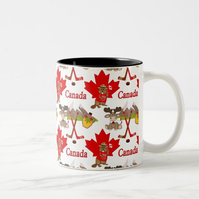 Caneca De Café Em Dois Tons Beaver orgulhosamente canadense (Direita)