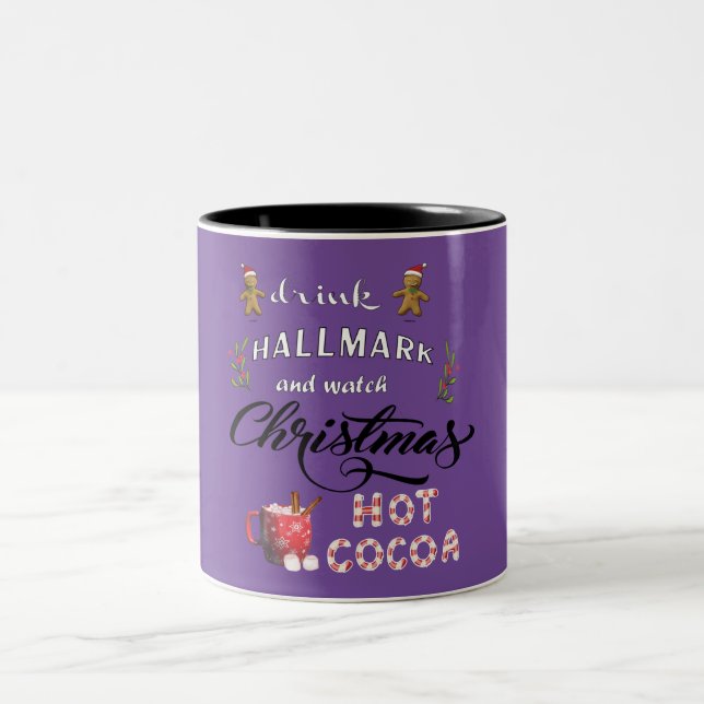 Caneca De Café Em Dois Tons Beba cacau quente e veja o Natal (Centro)