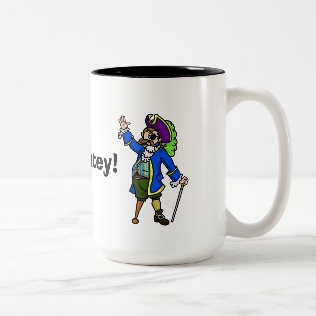 Caneca De Café Em Dois Tons Beba Mate Pirata De Café (Direita)