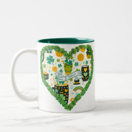 Caneca De Café Em Dois Tons Beba Um Pouco de Sorte: Caneca em Forma de Coração
