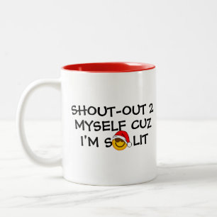 Caneca De Café Em Dois Tons Bebados Emoji Coffee Mug - Legal Lit Dois Tons