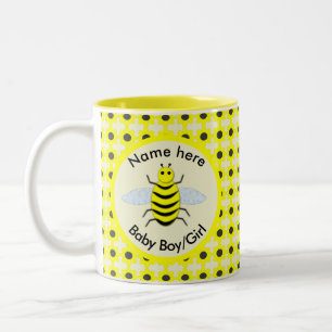Caneca De Café Em Dois Tons Bebê Amarelo-Bonito Sexo Neutro