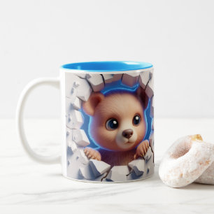Caneca De Café Em Dois Tons Bebê-Bebê-Bebê-Cujo Café De Cacau Quente Muita