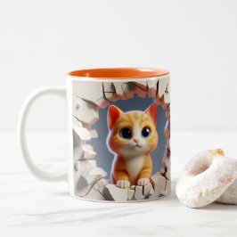 Caneca De Café Em Dois Tons Bebê Cachorro Quente De Café De Cacau Em 3D