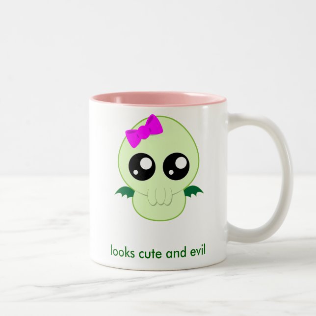 Caneca De Café Em Dois Tons Bebé Cthulhu (Direita)