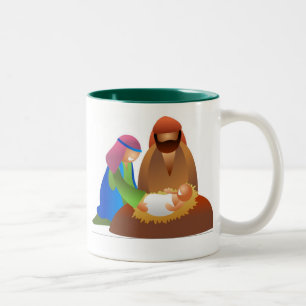 Caneca De Café Em Dois Tons Bebê Jesus
