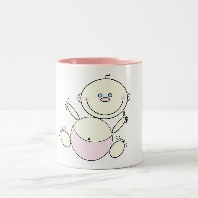 Caneca De Café Em Dois Tons Bebê-Mug Feliz (Centro)