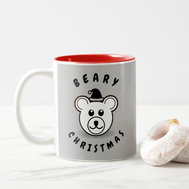 CANECA DE CAFÉ EM DOIS TONS BEBÊ NATAL HOLIDAY MUG (Com Donut)