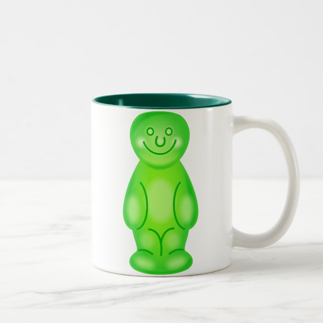Caneca De Café Em Dois Tons Bebê verde da geléia (Direita)