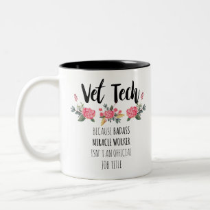 Caneca De Café Em Dois Tons Bebedouro de mesa para herói técnico de veterinári