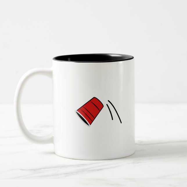 Caneca De Café Em Dois Tons Bebendo de sacudir Jogos Engraçado (Esquerda)