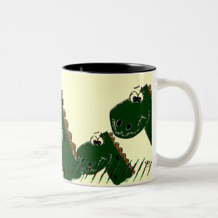 Caneca De Café Em Dois Tons Bebendo Dinasour Mug