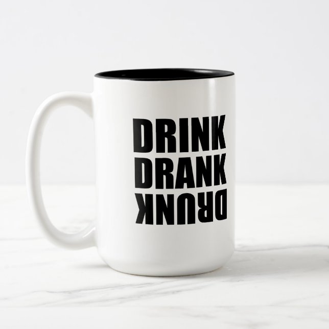 Caneca De Café Em Dois Tons Beber Bebado (Esquerda)