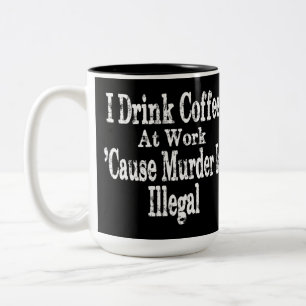 Caneca De Café Em Dois Tons Beber Humor de Café