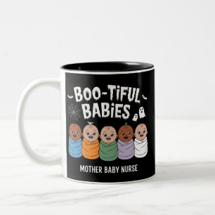 Caneca De Café Em Dois Tons Bebês Maravilhosos Enfermeira Materna Bebê Hallowe